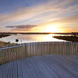 Zonsondergang over de Onlanden bij Matsloot (2) by Gerben van Dijk