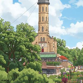 De Wilhelminatoren in Valkenburg, een markant verleden in illustratie van Flachsfotografie