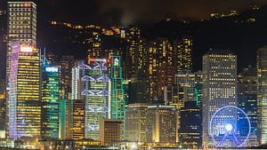 Hong Kong Skyline van Shanti Hesse