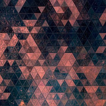 Mosaic triangle red black #mosaic by JBJart Justyna Jaszke