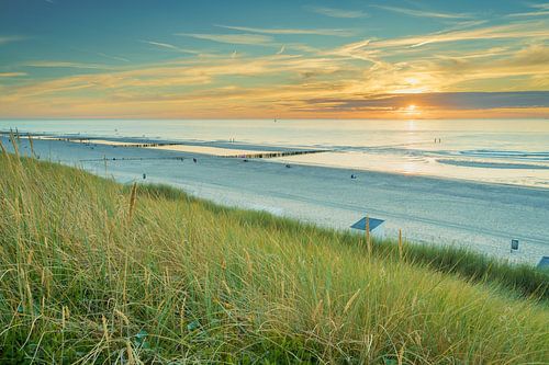 Zonsondergang aan de Kust van Walcheren in Zeeland