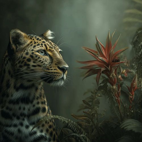 The Leopard and the Jungle Flower