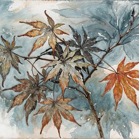 Herfstsymfonie in Aquarel van Retrotimes