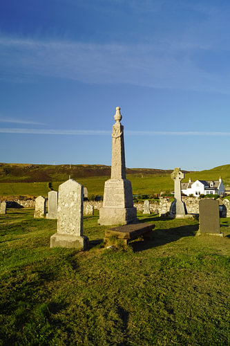 Begraafplaats in Kilmuir Flora MacDonald's graf