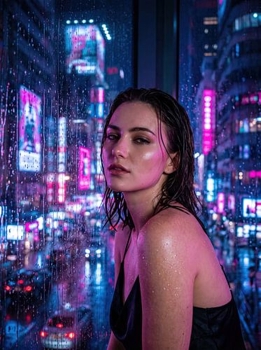 Cinematic Neon City Portrait