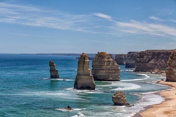 Panorama mit den beiden Aposteln an der Great Ocean Road von Tjeerd Kruse