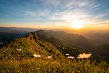 Zonsondergang over het Bodenmeer vanaf Hochgrat van Leo Schindzielorz