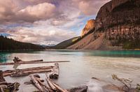 Moraine Lake near the waterfall