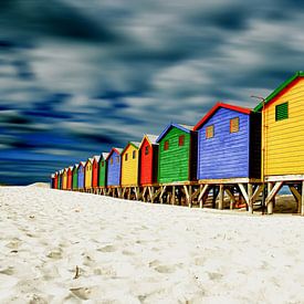 Cape Town colourful beach huts