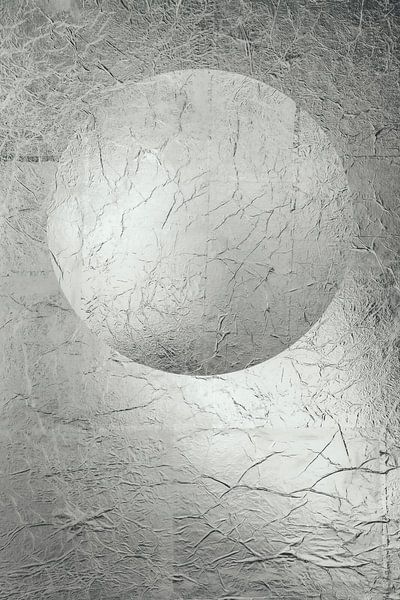 Round ball in pastel colour. Silver blue. Minimalism. Modern Abstract. 7 by Alie Ekkelenkamp