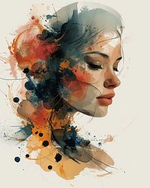 Colourful, modern and abstract portrait by Studio Allee