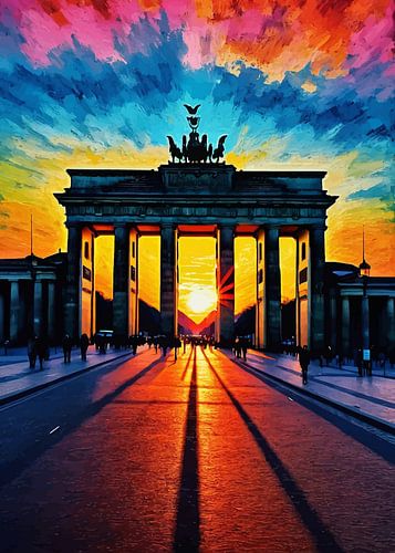 De Brandenburger Tor Zonsondergang