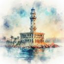 Vuurtoren van Alexandrie (Egypte) van Digital Art Nederland thumbnail