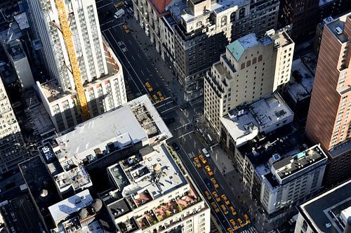 New York from Above - Iconic Yellow Taxis from the Empire State Building
