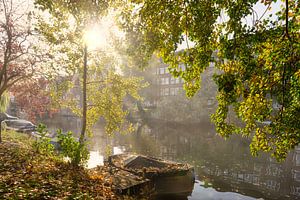 La Jozef Israëlskade à Amsterdam en automne.