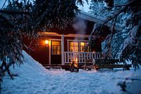 Knusse Winteravond in een Sprookjesachtig Chalet in Zweden