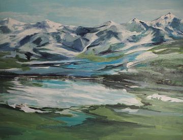 Mountain lake VI by Beate Weigel