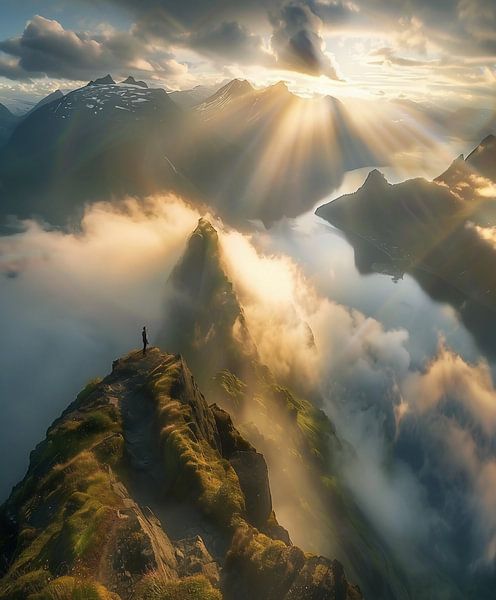 Grenzenlose Dolomiten-Bergwelt von fernlichtsicht