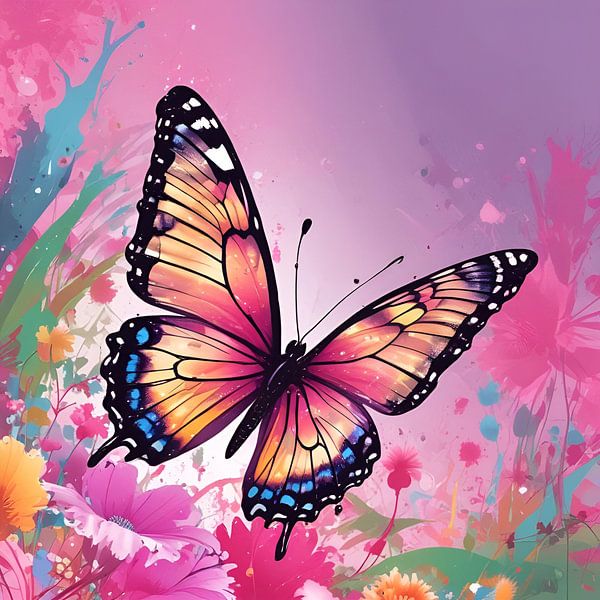Schmetterlingszauber: Die faszinierende Welt eines pinkfarbenen Wunders von ButterflyPix