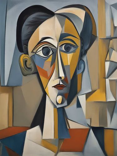 Portret van een vrouw stijl abstract