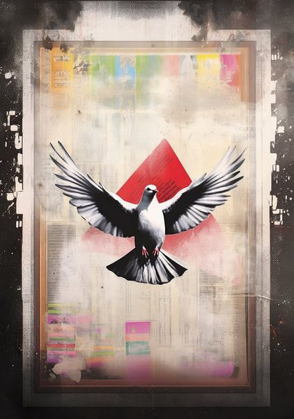 Banksy Poster Print Art Print Dove of Peace by Niklas Maximilian