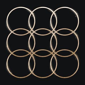 Goldenes Gleichgewicht Art Deco Geometrie