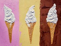 Eiscreme auf Neapolitanisch