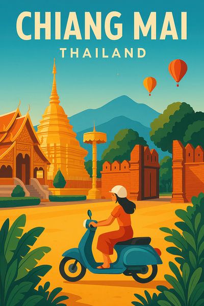 Chiang Mai von Poster Art Shop