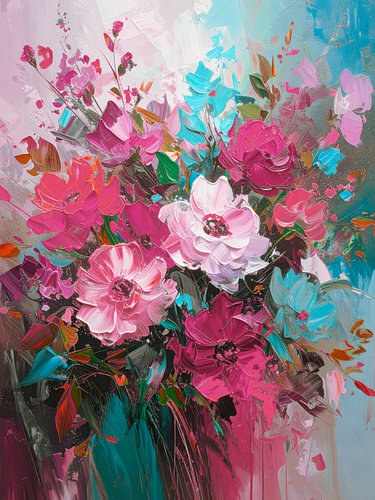 Un bouquet de fleurs coloré pour un intérieur chaleureux et élégant