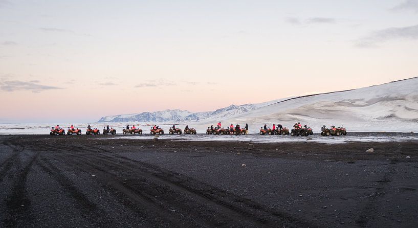 Quad ride on volcanic beach in Iceland by Guido Boogert