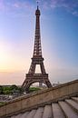 Eiffel tower in Paris against blue sky by Lorena Cirstea thumbnail