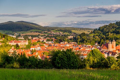 Prachtige avondsfeer over het vakwerkstadje Schmalkalden
