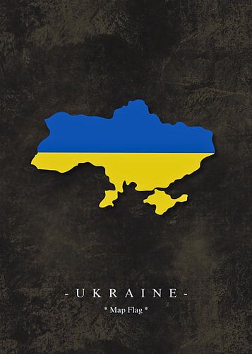 Oekraïne Kaart Vlag