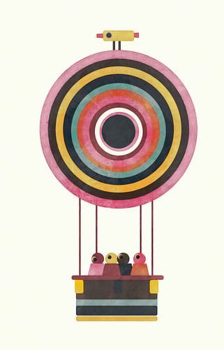 Air balloon with bird