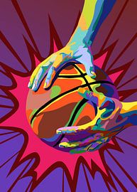 Basketball in pop art by IHSANUDDIN .