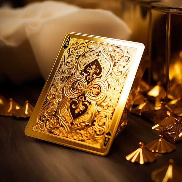 Carte à jouer As d'or par TheXclusive Art
