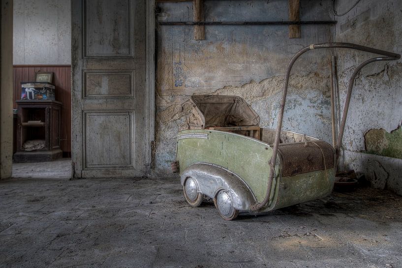 Oude kinderwagen van Steve Mestdagh