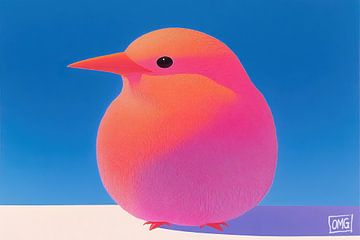 Roze Vogel van OMG Art