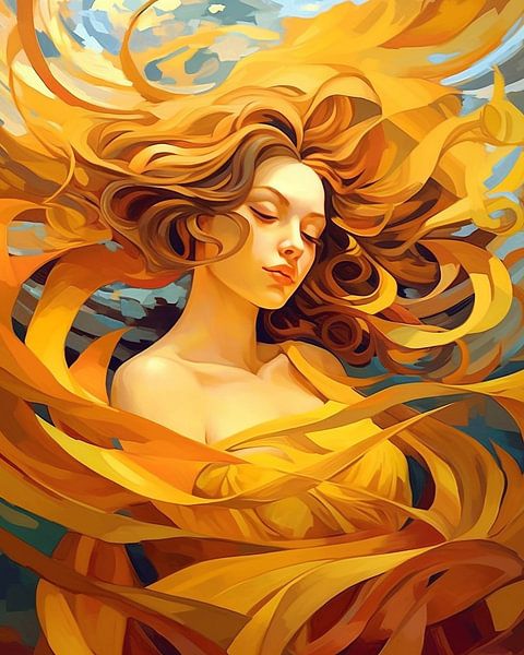 Wavy Melodies: An Ode to Her Powerful Hair by Color Square
