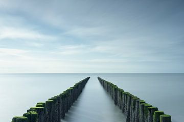 Breakwater on the coast of Zeeland by Rolf Schnepp