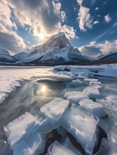 Spiegelung im Bergsee von fernlichtsicht