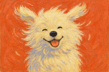 Lächelnder Hund mit verspielter Farbe von Imperial Art House