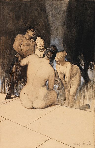Franz von Stuck - Satyr with Nymphs and Child (ca. 1889) by Peter Balan