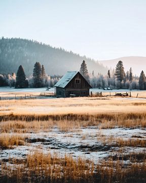 Zonsopgang in Montana van fernlichtsicht