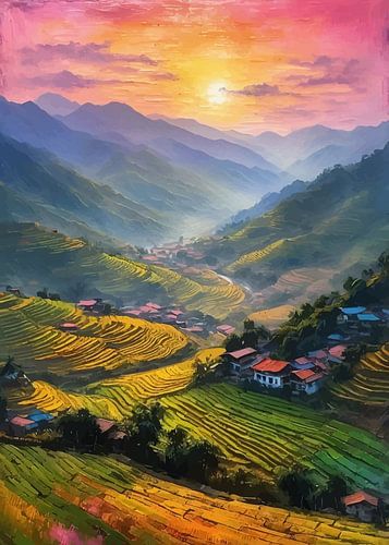 Zonsopgang Sapa Vallei