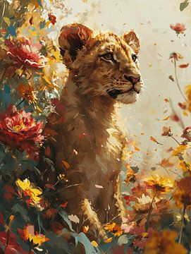 Jeugdige schoonheid | welp | leeuw van Eva Lee