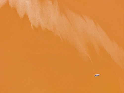 South San Francisco Bay zoutverdampingsbassins.