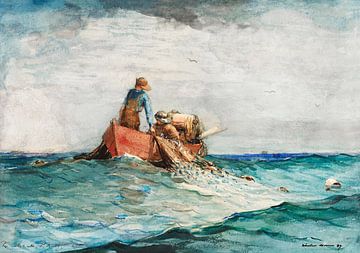 Hauling in the Nets (1887) by Winslow Homer.
