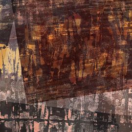 Art botanique abstrait moderne inspiré par la nature. Récolte. sur Dina Dankers