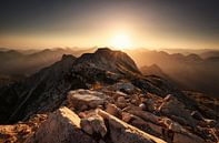 Lever de soleil depuis le sommet de la montagne Grosser Daumen par Olha Rohulya Aperçu